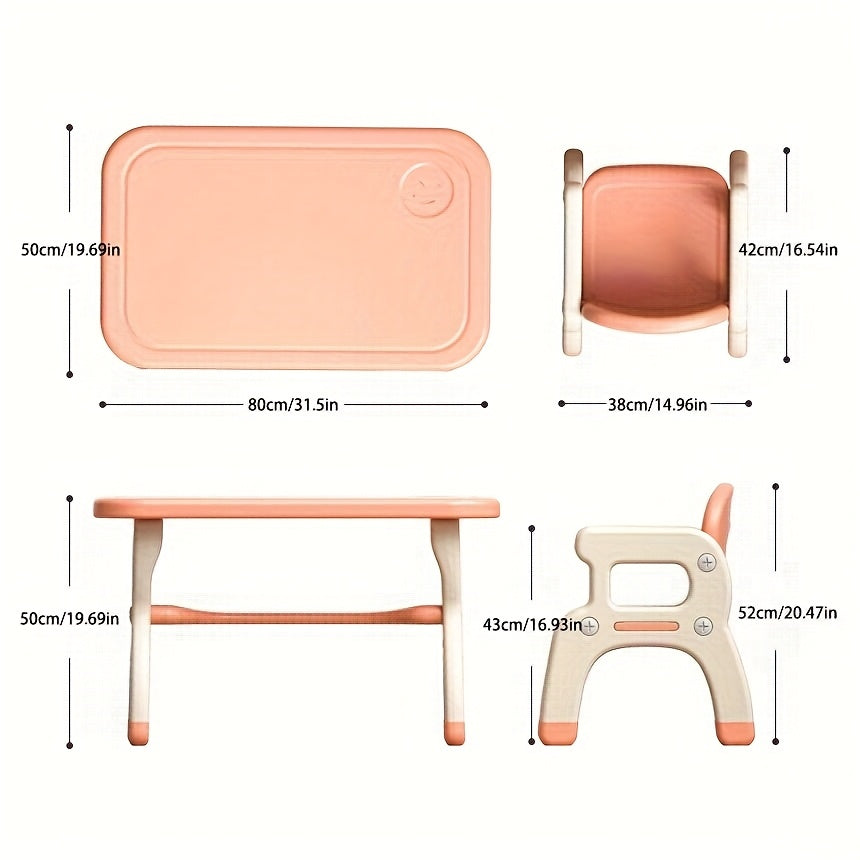 Single Table\u002FTable-Chair Set, Children's Desk and Chair, Study Desk for Boys and Girls, Kindergarten Play Table